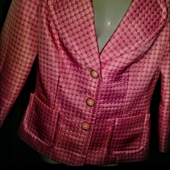 Maggy London Suit Jacket Size 6 Pink Quail - Picture 5 of 11